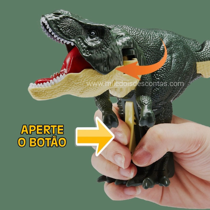 Milidino©: T-Rex com Movimento Realista, Luz e Som (ÚLTIMAS UNIDADES)