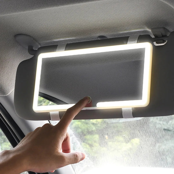 (2 em 1) Highlight Para Veículos: Espelho Noturno com LED