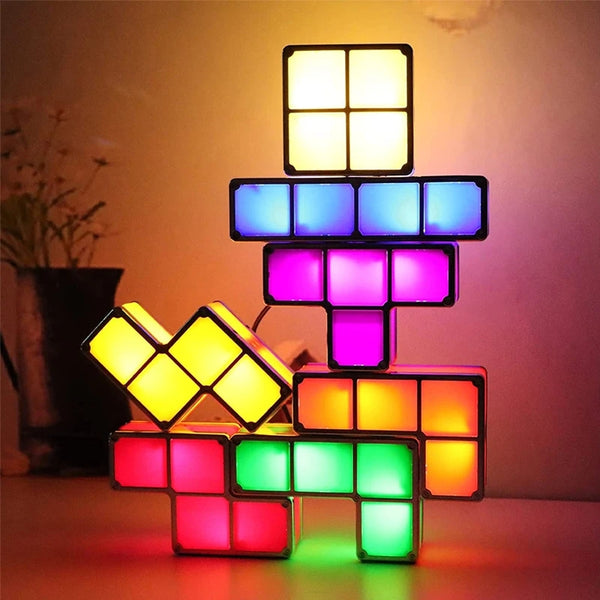 Luminárias Tetris Blocos de Luz com 7 Cores