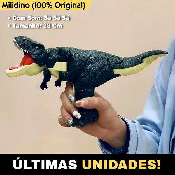 Milidino©: T-Rex com Movimento Realista, Luz e Som (ÚLTIMAS UNIDADES)
