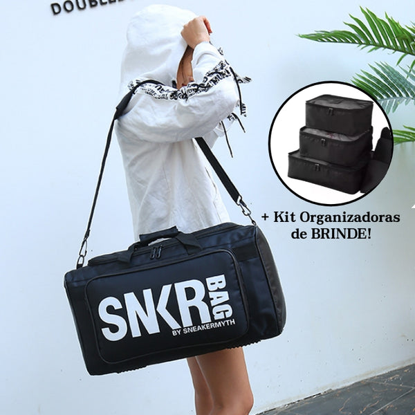 Bolsa de Viagens Espaçosa - Bolsa SNKR + Kit Organizadoras de BRINDE