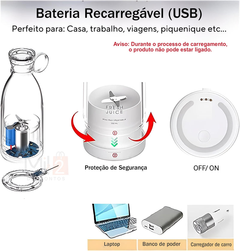 Mini Liquidificador Portátil - FRESH JUICE
