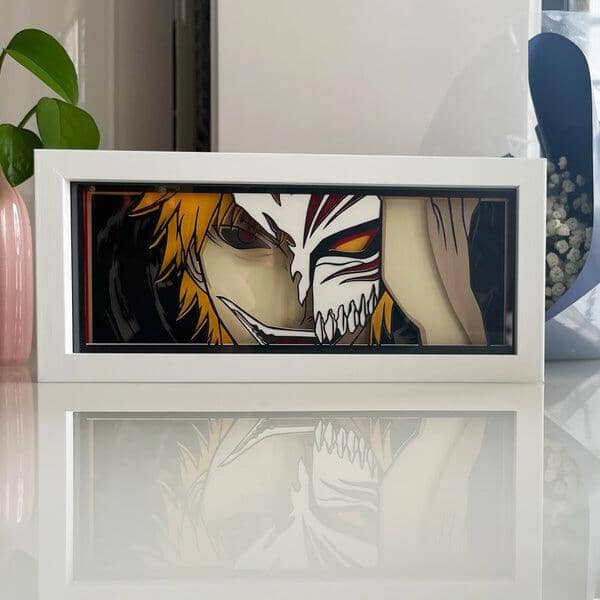 Caixa de Luz 3D com 16 cores RGB AnimeBox® Caixa de luz anime Mil e Dois Descontos Ichigo Kurosaki 