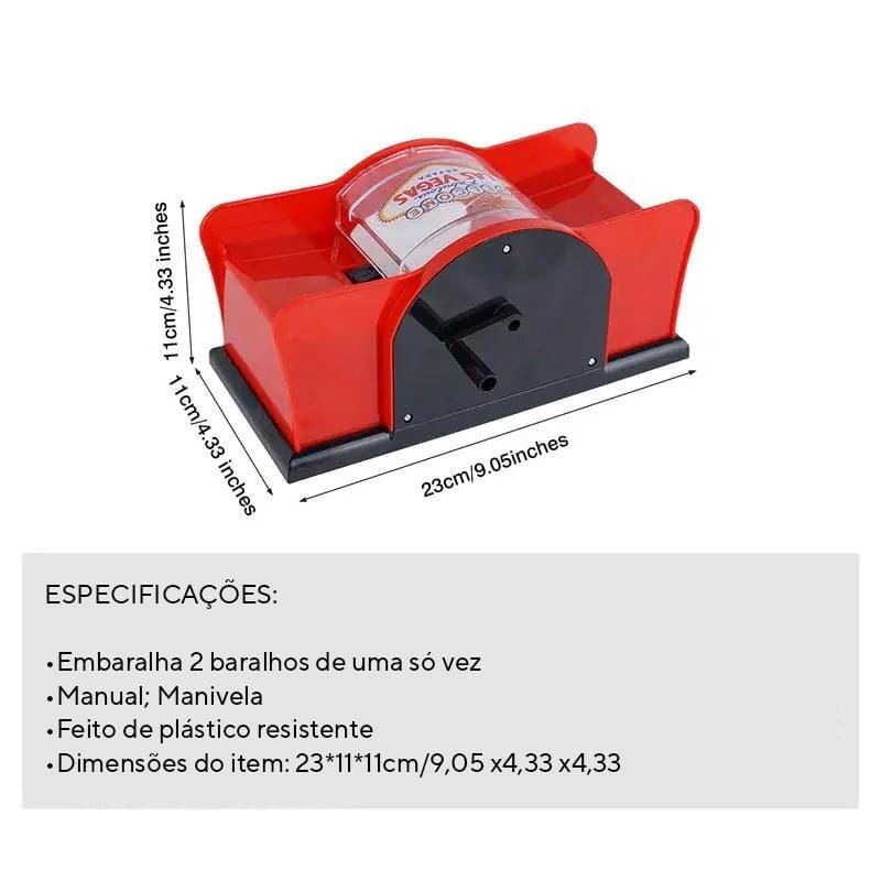 Embaralhador de Cartas: Capacidade para 2 baralhos embaralhador de cartas Mil e Dois Descontos 