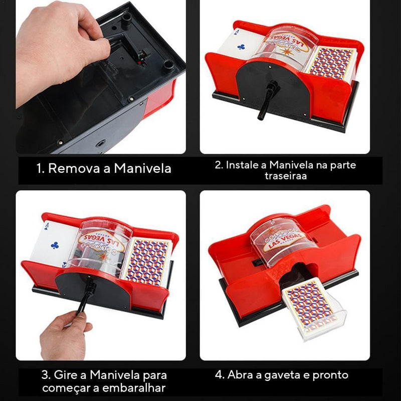 Embaralhador de Cartas: Capacidade para 2 baralhos embaralhador de cartas Mil e Dois Descontos 