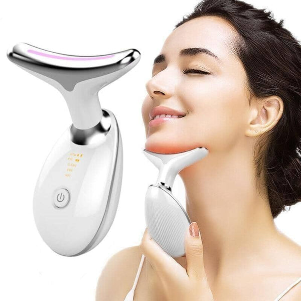 Massageador Facial com Led Terapia SkinGlow™ 3 em 1 (ÚLTIMAS UNIDADES) Massageador Facial 3 Leds Mil e Dois Descontos 