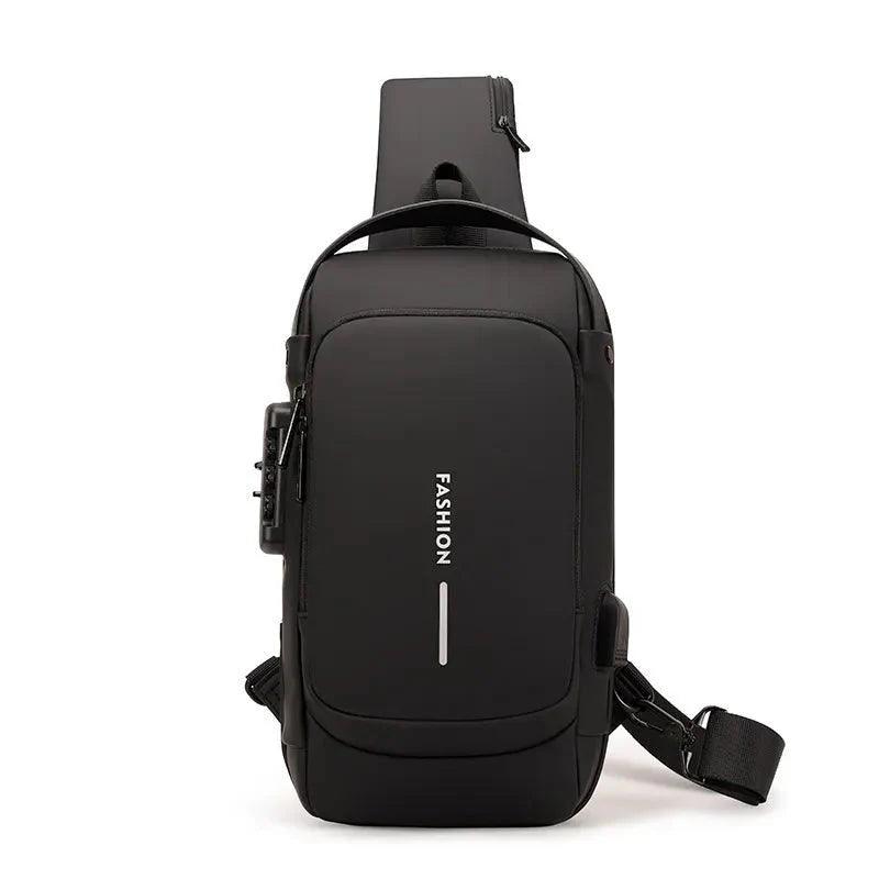 Mochila de Ombro Impermeável AntiFurto Slim Swat bolsa antifurto Mil e Dois Descontos Preto 