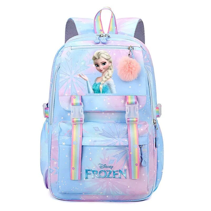 Mochila Escolar Infantil Princesa Frozen ORIGINAL mochila frozen Mil e Dois Descontos Azul 