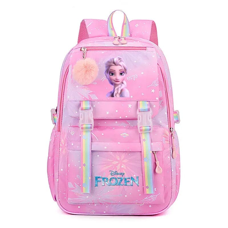 Mochila Escolar Infantil Princesa Frozen ORIGINAL mochila frozen Mil e Dois Descontos Rosa 