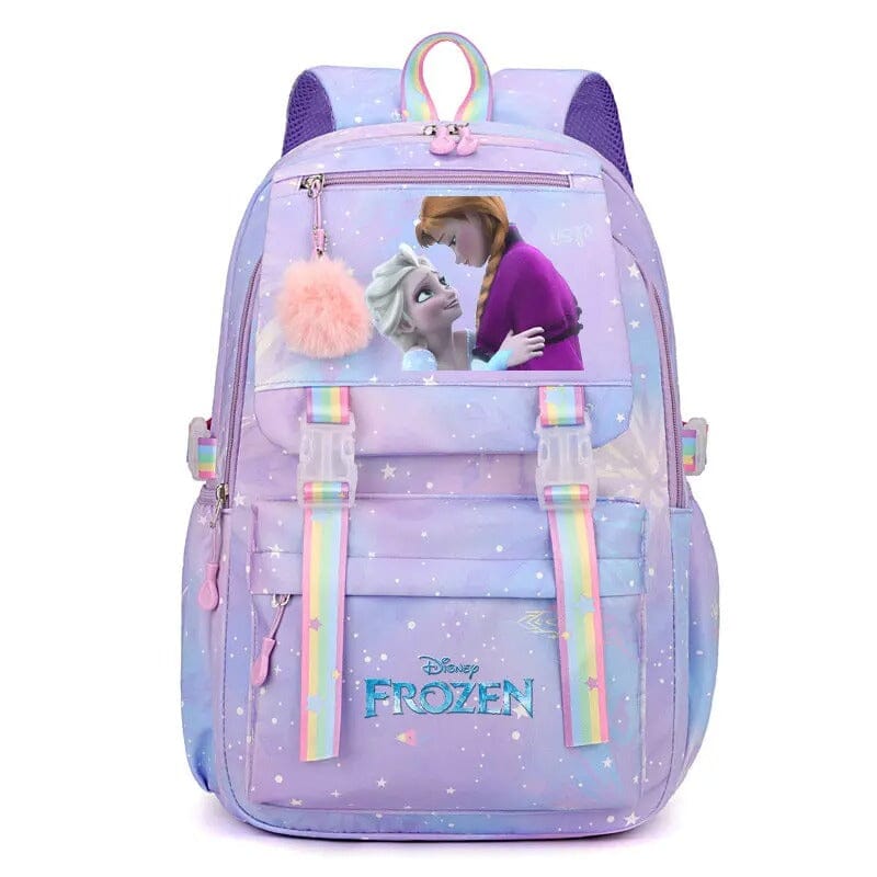 Mochila Escolar Infantil Princesa Frozen ORIGINAL mochila frozen Mil e Dois Descontos Roxo 