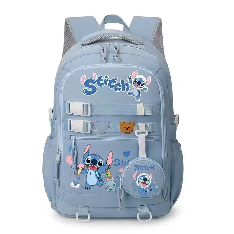 Mochila Escolar Stitch Infantil Impermeável ORIGINAL mochila stitch Mil e Dois Descontos Azul 