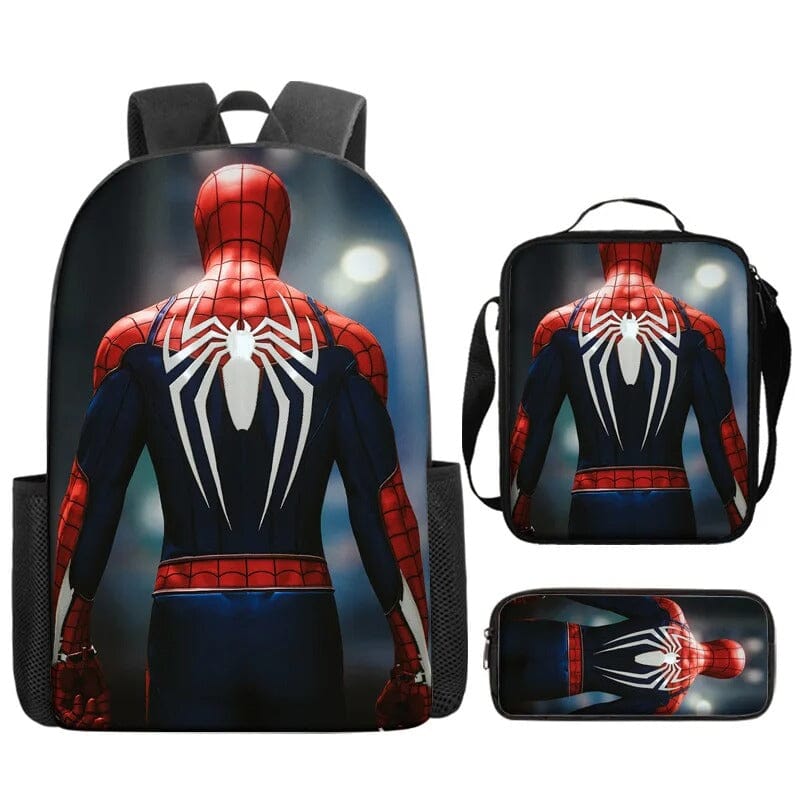 Mochila Infantil Homem-Aranha + Estojo + Lancheira ORIGINAL mochila homem aranha normal Mil e Dois Descontos 1 