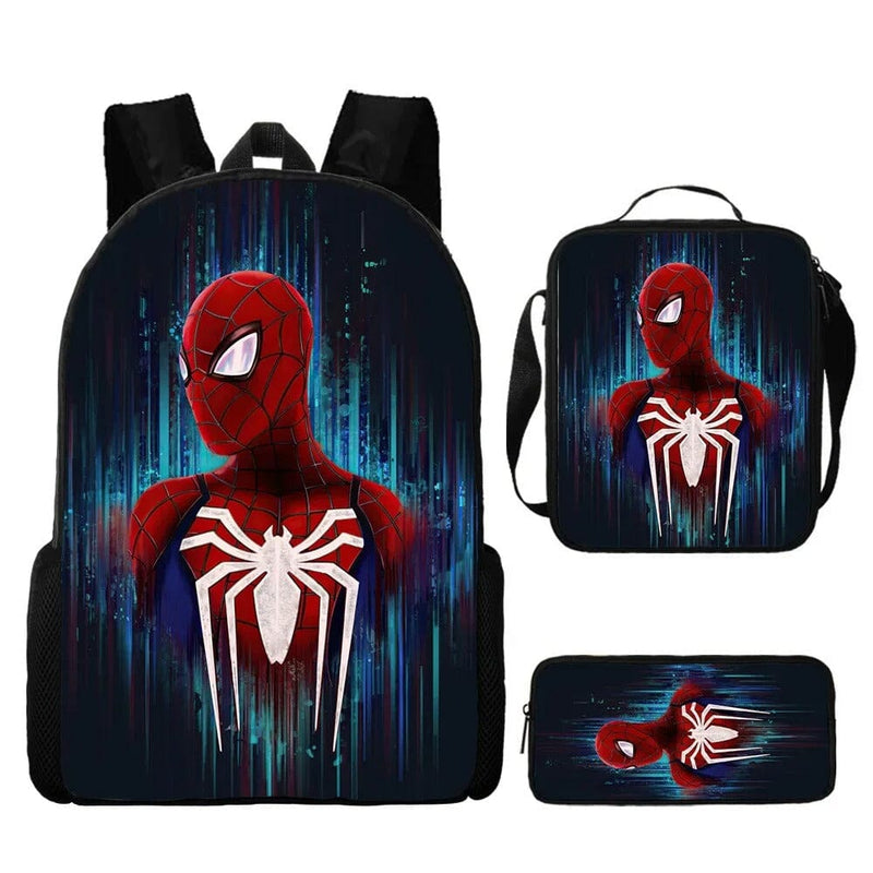 Mochila Infantil Homem-Aranha + Estojo + Lancheira ORIGINAL mochila homem aranha normal Mil e Dois Descontos 2 