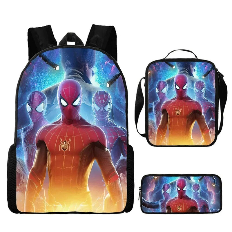 Mochila Infantil Homem-Aranha + Estojo + Lancheira ORIGINAL mochila homem aranha normal Mil e Dois Descontos 5 