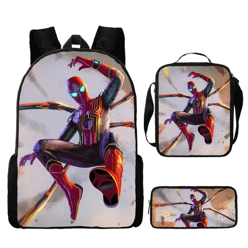 Mochila Infantil Homem-Aranha + Estojo + Lancheira ORIGINAL mochila homem aranha normal Mil e Dois Descontos 6 