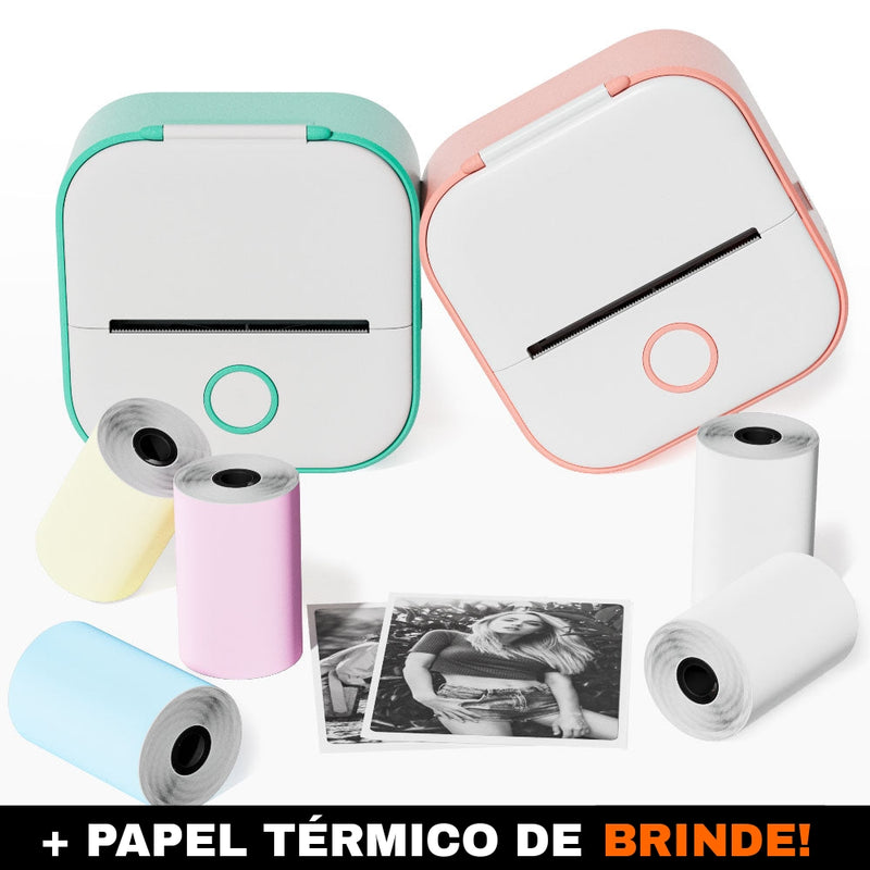 Mini-Print©: Impressora de bolso + Papel Térmico de Brinde   (ULTIMAS UNIDADES)